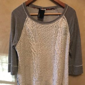 Anthropologie cable-knit sweatshirt